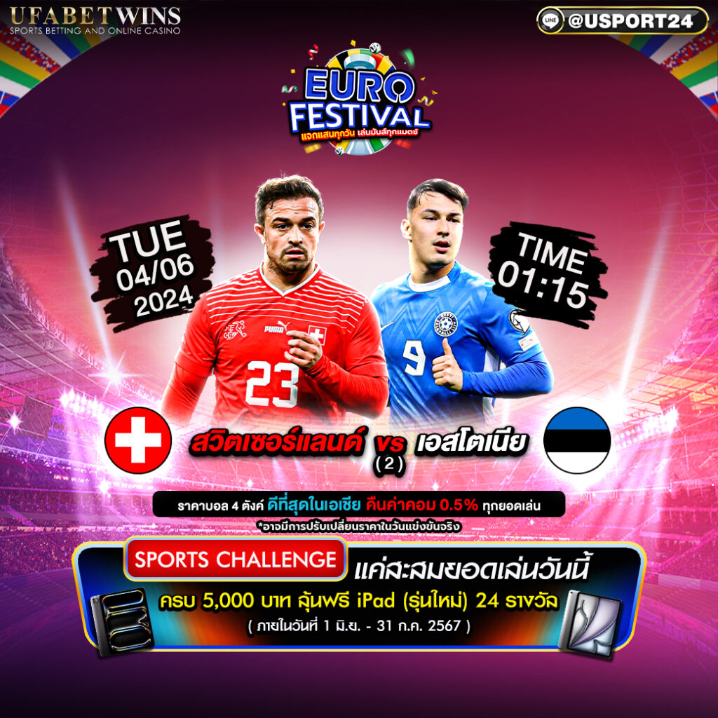 โปรแกรมบอล เเละ ทีเด็ดฟุตบอล ประจำวันที่ 4 มิถุนายน 2567