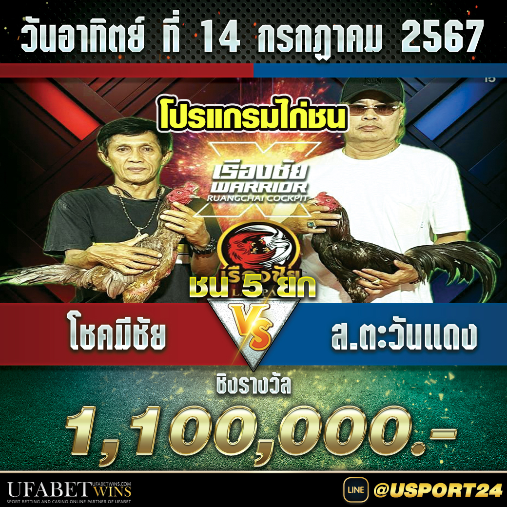 สนามชนไก่เรืองชัย อาทิตย์ที่14กรกฏาคม2567