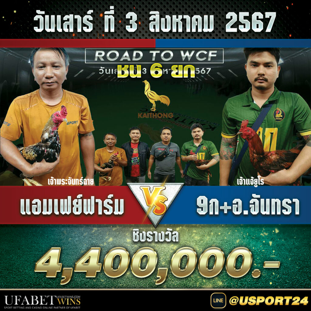 สนามไก่ทองอินเตอร์ วันเสาร์ที่3สิงหาคม2567