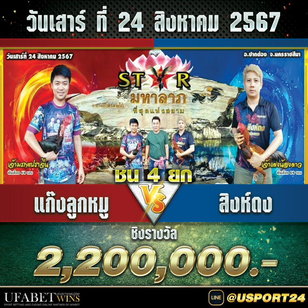 สิงห์ดง(เจ้าแดงน้องดาว)VSแก๊งลูกหมู(เจ้ามรกตปราจีน)