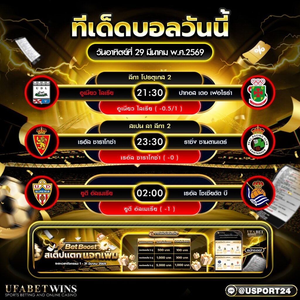 วิเคราะห์บอลวันนี้ วันนี้ 29 มี.ค. 2569 เจาะ 3 คู่เด่นพร้อมราคาบอลน่าเชียร์
